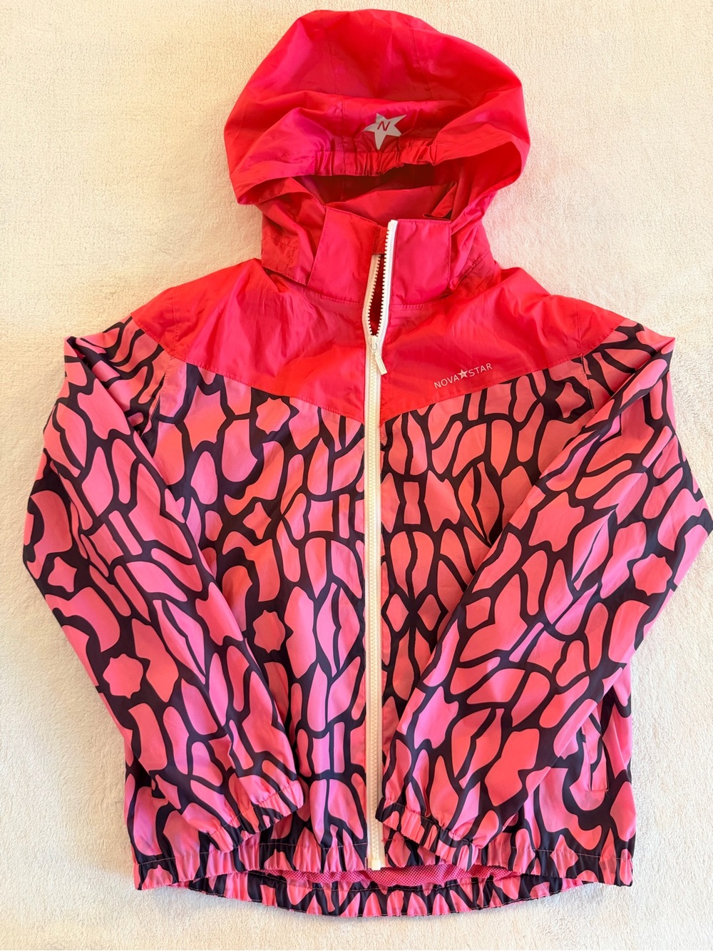 Nova Star Kids' Pink Patterned Raincoat with Hood